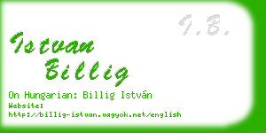 istvan billig business card