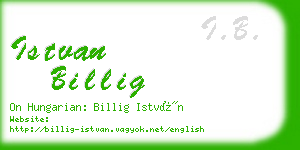 istvan billig business card